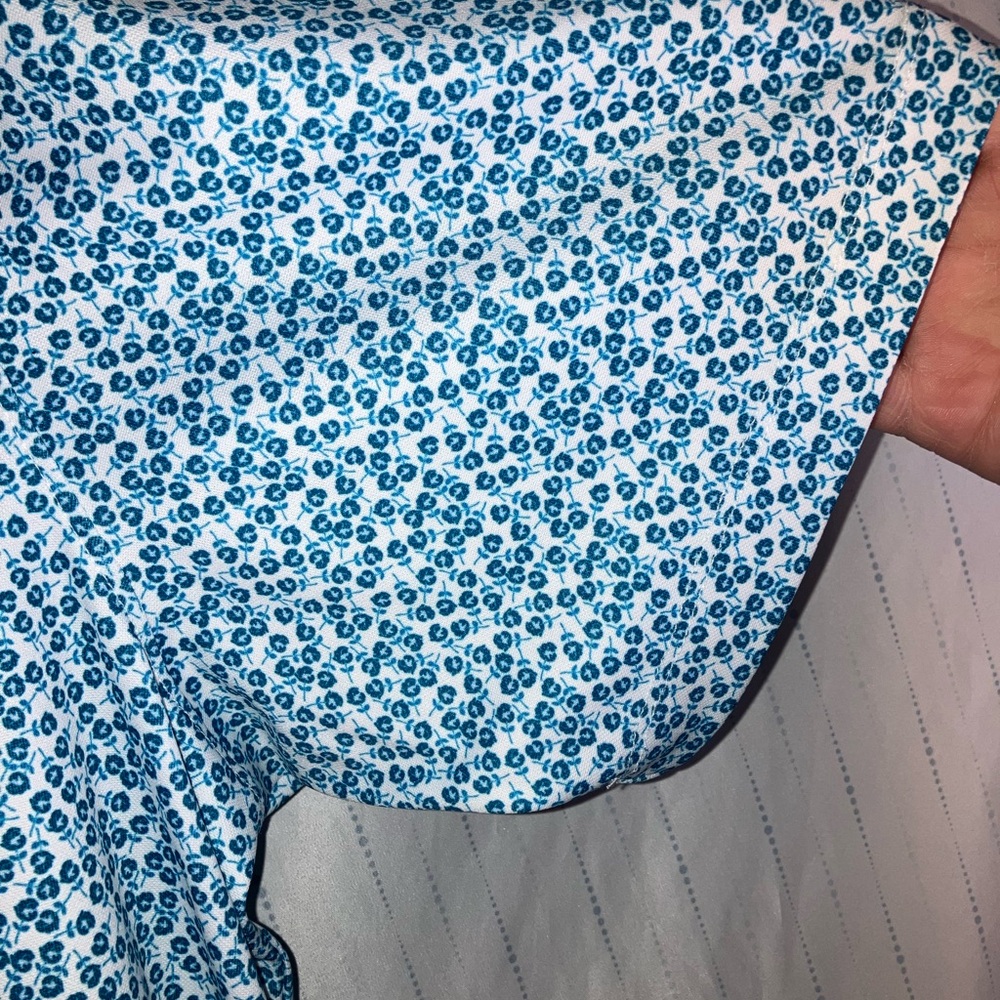 NWT Bermuda Sands Men’s 2X Saddleback Golf Course Floral Blue Shirt - Picture 14 of 14
